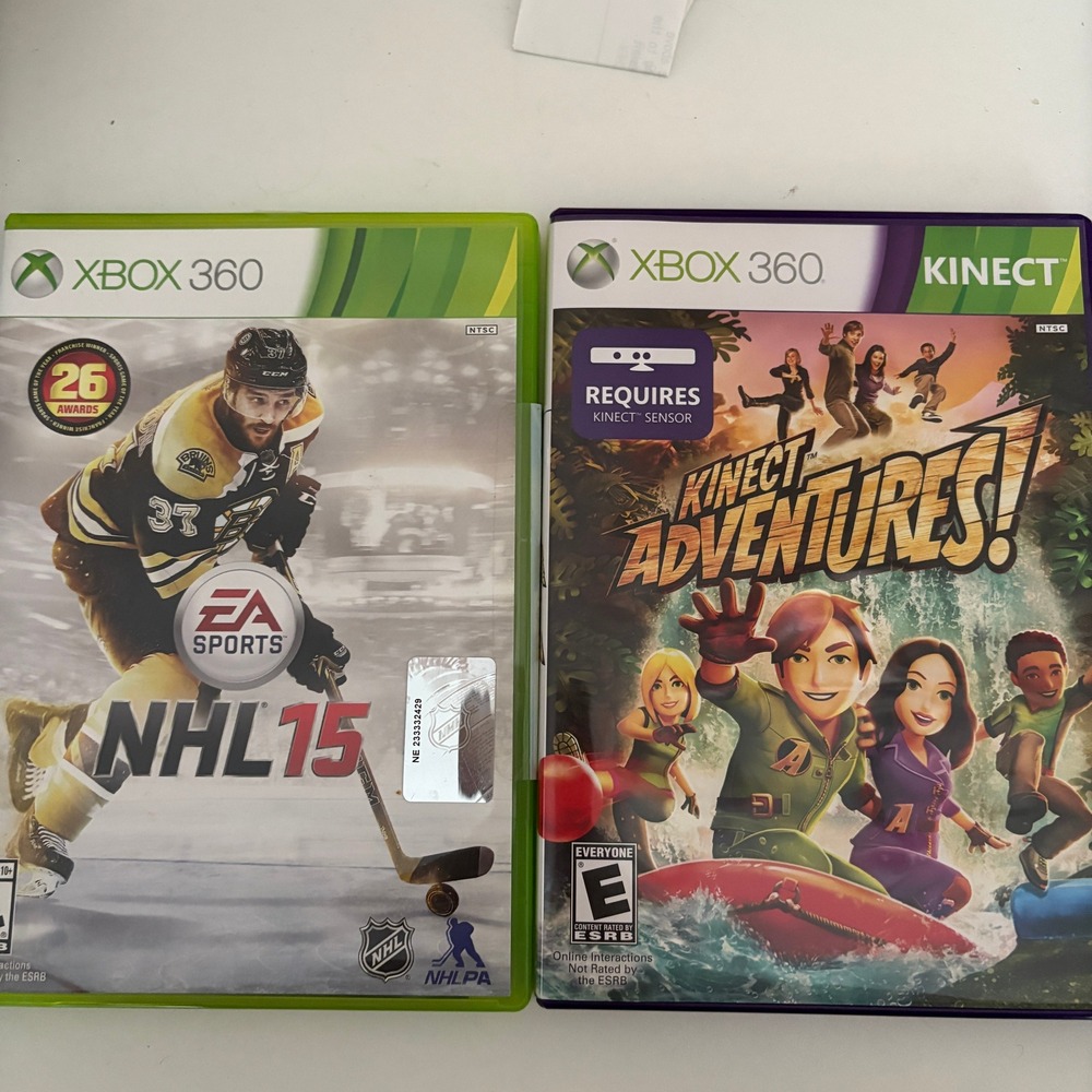 Xbox 360 NHL 15 & Kinect Adventures Video Games Bundle Tested